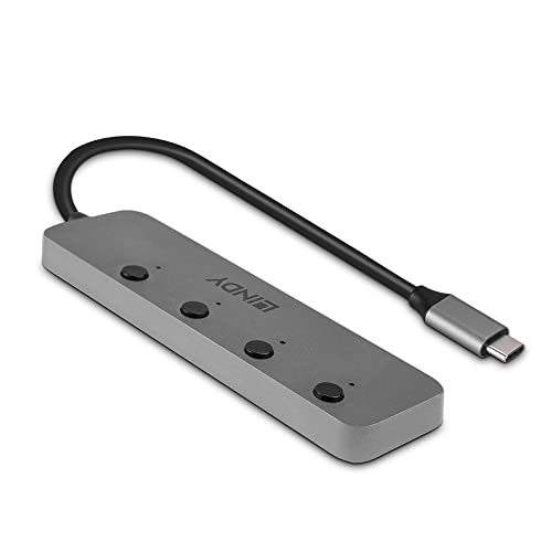 Lindy 4 Port Usb 3.2 Type C Hub With On/Off Switches - 2