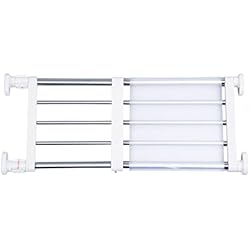 Separadores Estanterias Metalicas BAOYOUNI Estante de Almacenamiento Metal Extensible Separador de Armario Organizador DIY Rack Multifuncional Ahorro de Espacio Ajustable 40–60 cm para Cocina, Baño, Dormitorio
