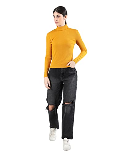 Image of Kepa Women Cotton High Neck Top Full Sleeve T Shirt