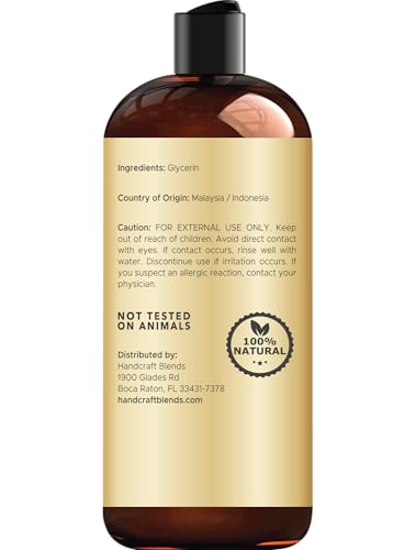 Image of Handcraft Blends Vegetable Glycerin /Glycerine - for DIY Blends 16 Fl Oz - 100% Pure and Natural - Premium Grade Oil for Skin and Hair - Hair and Body - Massage
