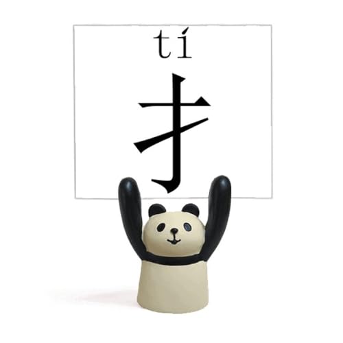Support pour mémo panda et pince note à caractère chinois porte-carte de bureau