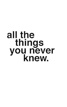 Hardcover All The Things You Never Knew/Certain Things You Ought To Know Book