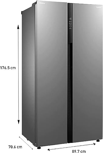 Panasonic 700 Liters, Side By Side Refrigerator, Stainless Steel Finish- Nr-Bs703Ms