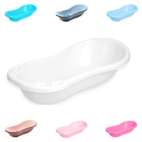 Lorelli Baby Badewanne 100 cm mit Ablagefächern, anatomische Form, Kunststoff, Farben:weiß thumbnail