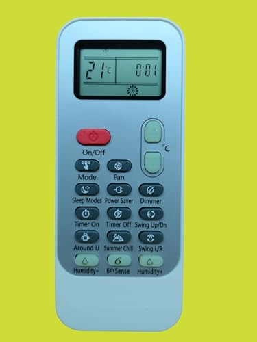 Image of AMAZOR Compatible /Replacement Whirlpool AC Remote Control - Suitable for 1 Ton, 1.5 Ton, 2 Ton Split & Window AC (Exact Matching Remote Required) (Model 15 Same)
