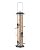 iBorn Metal Bird Feeder Hanging Wild Bird Seed Feeder for Mix Seed Blends Heavy Duty All Metal Silver Finish,15 Inch 6 Port(Seed is not Included),Gift Box