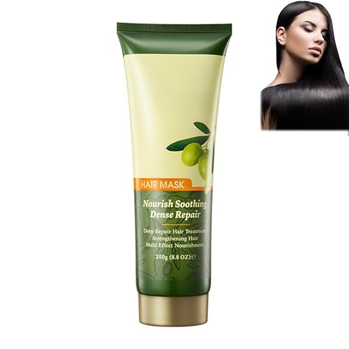 250G Mascarilla de Reparación Con Extracto de Aceite de Oliva, Mascarilla Pelo con Oliva, Mascarilla para Cabello Seco y Dañado, Reparar el Cabello Seco y Encrespado conditioner-12