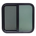 RV Window, 23.6" W x 21.6" H Horizontal Sliding Window, RV Window Replacement, Camper Windows with Screen(With Trim Kit)