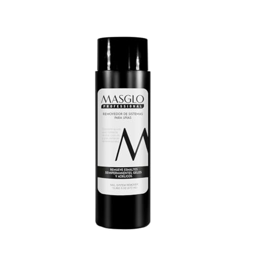 Masglo Removedor de Sistemas para Uñas 470mL | Elimina y Disuelve Uñas Acrílicas, Gel y Esmalte Semipermanente - Elimina Rápida y Eficazmente Sistemas de Manicura de Larga Duración, sin Dañar la Uña