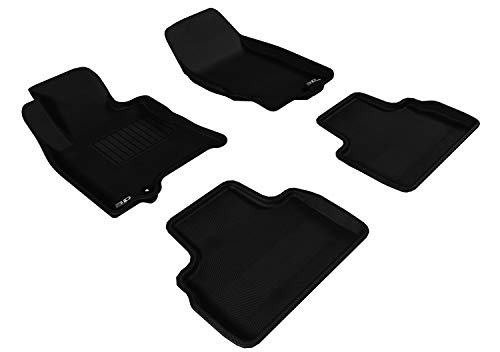 3D MAXpider Custom Fit Kagu Floor Mat (Black) Compatible with Infiniti QX70 2014-2017 / FX35 / 50 / 50S 2009-2013 - R1 R2
