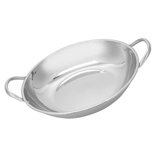 Wok pequeño de acero inoxidable con doble asa miniatura 1