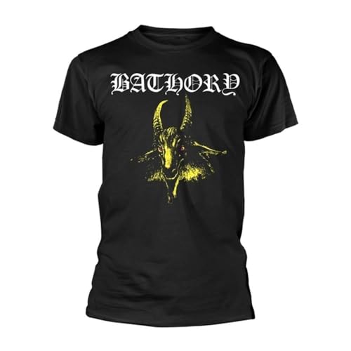 T-Shirt Bathory noir et jaune en taille 3XL pour adulte fan de metal