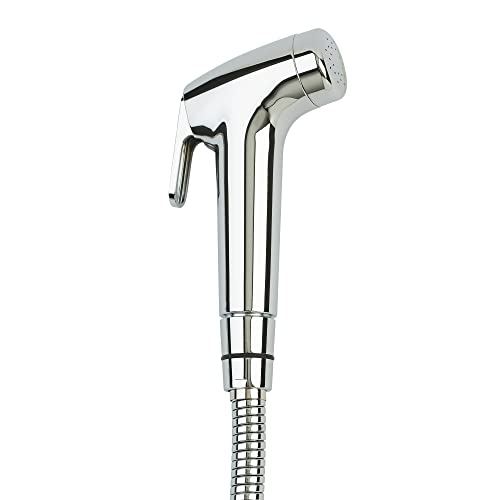 Brondell PS-91C vaporisateur bidet portatif, tuyau métal spiralé holster chromé poli