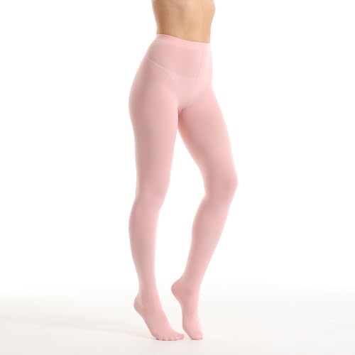 Image of Women's 80 Denier Opaque Tights, Microfiber Run-Resistant, Ultra Soft & Stretchy