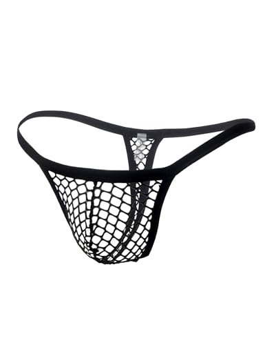 comeondear Men's Underwear Thongs and G-strings Breathable Fishnet Bikini Briefs Lingerie for Men Sexy Jockstrap Panties4