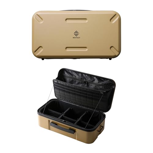 ELECOM NESTOUT Gear Storage Case Lightweight Hard Shell Organizer Water-Resistant Stackable Organizer with Padded Dividers Fits Cameras & Accessories Travel Outdoor Tech Accessories