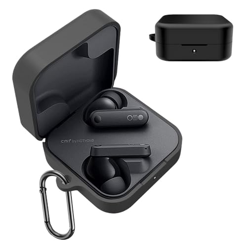 For cmf by NOTHING BUDS �P�[�X�yYCJDP�z�����h�~�o�b�N���t�� �_�炩�� �����܂܏[�d�\ �h���h�o �y�� �ϏՌ��� ���L�� �ϋv�� �\�t�g �Ռ� �z�� cmf by NOTHING �p �V���R�� �ی�J�o�[�i�u���b�N�j