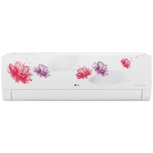 Image of LG 1.5 Ton 5 Star Wi-Fi DUAL Inverter Split AC with Energy Manager (Copper, AI+ Convertible 6-in-1 Cooling, 4 Way Air Swing, HD Filter with AntiVirus Protection, TS-Q19FWZE, Floral White)