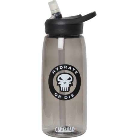 Image of CamelBak Eddy+ Water Bottle with Bite Valve Straw, Leak‑Resistant Easy‑Sip Design for Everyday Hydration, 32oz, Charcoal HOD
