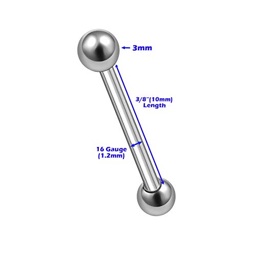 MATIGA 4Pcs Surgical Steel 16g tiny barbell earrings Piercing Jewelry Rook Cartilage Eyebrow Daith Tragus 3mm Ball Cone More Choices2