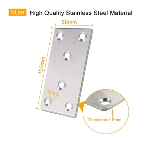 Fleje de metal, kit de braçadeira de mangueira DIY, 20 peças placa de união plana placas de reparaçã