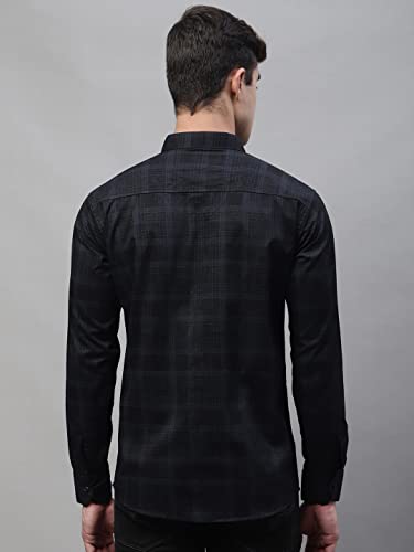 Image of Majestic Man Cotton Checkered Slim Fit Casual Shirt For Men