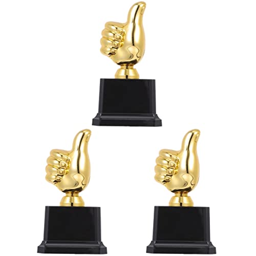Sosoport 3 peças troféu de dedo troféu de polegar prêmio polegar troféu de mão troféu de mão prêmio