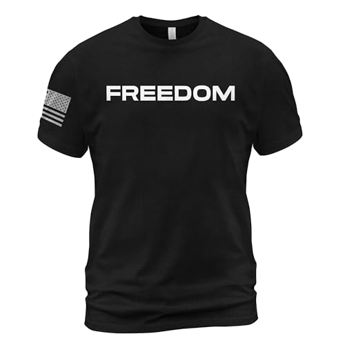 Freedom USA T-Shirt America Flag Patriotic Memorial Tribute Top Tee Shirt Men and Women