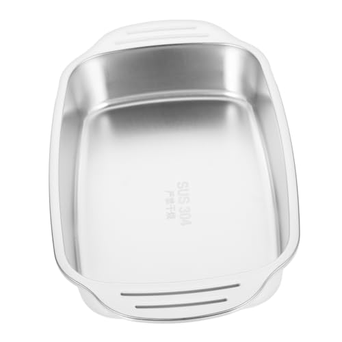 SEWACC Bandeja Rectangular Inoxidable Asar Resistente y Versátil para Cocinas de Inducción y Gas Bandeja de Servicio para Hostelería Grande