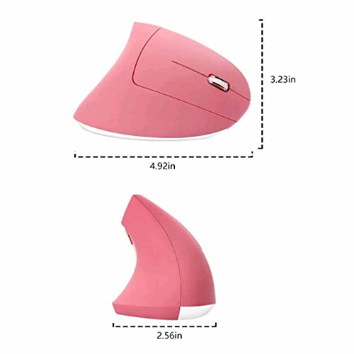 Image of Vertical Mouse, Ergonomic Vertical Mouse, 2.4G High Precision Optical Mice 800 /1200 /1600 for PC Laptop Desktop Mac (Wireless Pink)