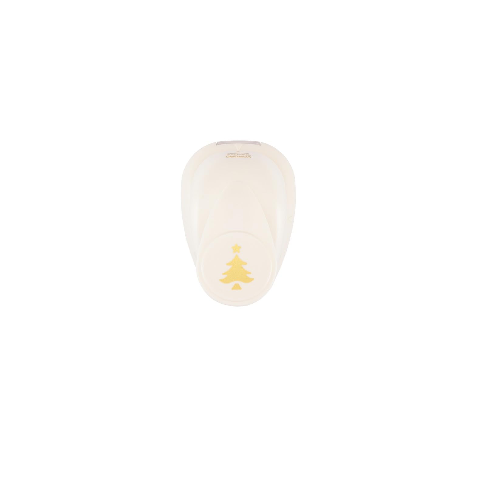 Vaessen Creative Craft Paper Punch - Christmas Tree - 1,3 x 1,6 cm - Circle Cutter for Crafting and Card Making, White, 12 x 16