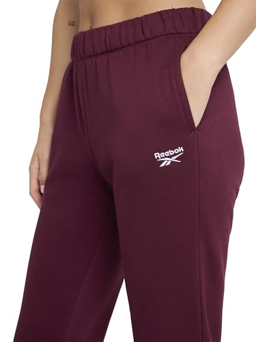 Reebok Women’s Classic Cinch Pant, Standard Fit, Midweight Cotton-Poly Fabric, Black Cherry, Small - image 5