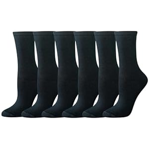 Amazon Essentials Calcetines altos para mujer, algodón, 6 pares