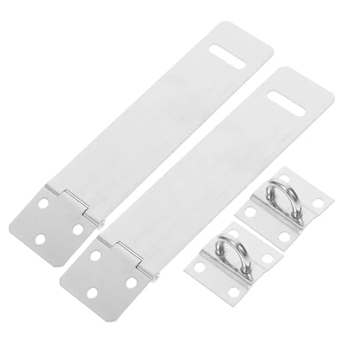 USOHJZ Candado De Puerta Hasp 6 Pcs Door Latch Lock Stainless Steel Padlock Hasp Gate Latch Fence Door Vintage Wood Doors Easy Installation Safe Design