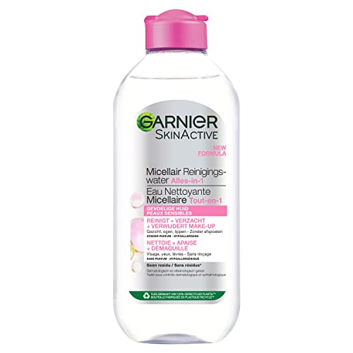 Garnier SkinActive Micellar-Reinigungswasser für empfindliche Haut – Milde Gesichtsreinigung – Sanfter Make-Up Entferner - 400ml