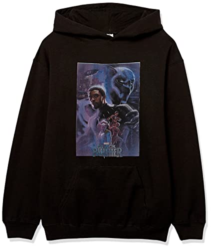 Sweat-shirt à capuche Marvel Panther Light pour garçon et enfant unisexe noir