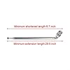 Glewi 2-Pack 7-Section Telescopic BNC Antenna, 25-1300MHz VHF UHF AM FM, for Radio Scanner Receiver Ham for Walkie Talkie, Silver #5