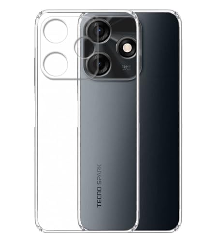 Image of Soft Silicone TPU Back Cover Compatible with Tecno Spark 10C