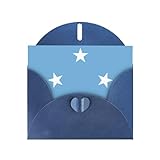 Grußkarten mit Umschlägen, Flagge von Mikronesien, Dankeskarten, blanko, für alle Anlässe, Urlaub