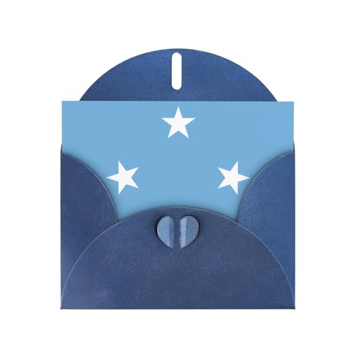 Grußkarten mit Umschlägen, Flagge von Mikronesien, Dankeskarten, blanko, für alle Anlässe, Urlaub