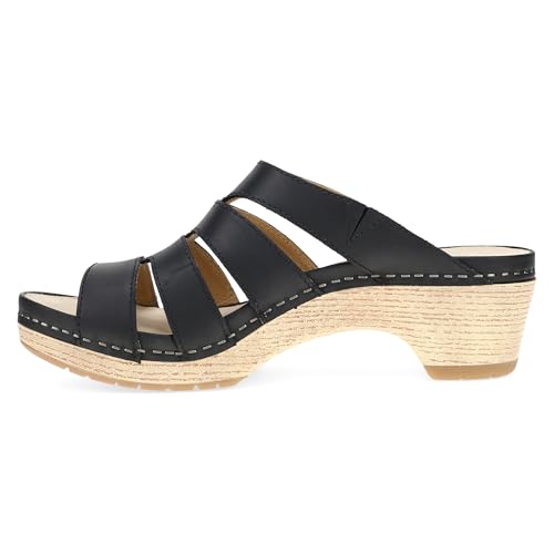Dansko Lyndi Slide Sandals for Women – Caged-Style Design with Leather Uppers and Lightweight Rubber Outsole 6