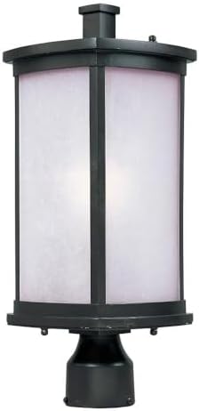 Maxim Lighting 3250FSBZ Terrace-One Light Medium Outdoor Post Mount in Mission Style-8 Inches Wide by 19.25 inches high, Finish Color: Bronze