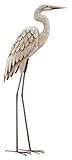 Regal Art & Gift Metal Egret Statue – Coastal Heron Garden Sculpture, Elegant Bird Decor for Lawn, Patio, or Beach House Yard – Sturdy Outdoor Standing Crane Ornament, 16.5