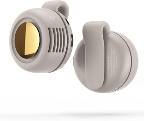 Xemuar ポータブルUSB充電式 強力薄型ブレードレスクリップファン 首掛け 腰掛け ハンドヘルド 卓上 小型ミニファン 扇風機 スプリングレスフェザー 服装対応 コンパクトポケット ハンズフリー 機内持ち込み 子供 学生 向け かわいい サイクロンフ