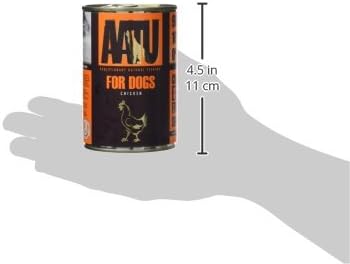 AATU 90/10 Wet Dog Food in a Tin - Chicken (6x400g) - Grain Free Recipe - No Artificial Ingredients - Good for Low Maintenance Feeding
