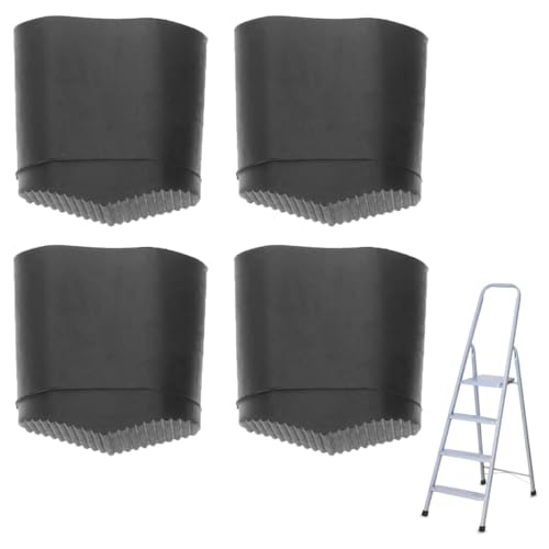 4 Stück Fusskappen für Leitern - 50x25 Aluleiterersatz, rutschfeste Gummileiterfüße für Universelle Leitern, Aluleiter Ersatz GummifüßE für Bodentreppe LeiterfüßE, Robust und Verschleißfest