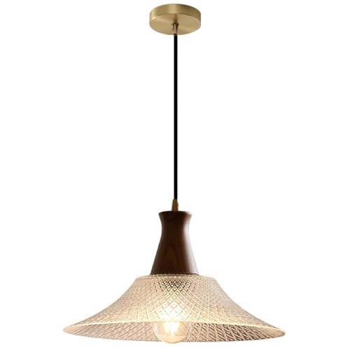 Lámpara de araña cristal nogal retro americano para renovar el salón oscuro