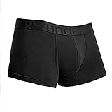 Rounderbum Mens Underwear - Mens Boxer Briefs - Boxer with Butt Enhancing Pads - Body Shaper - Padded Underwear Shapewear BLACK Small