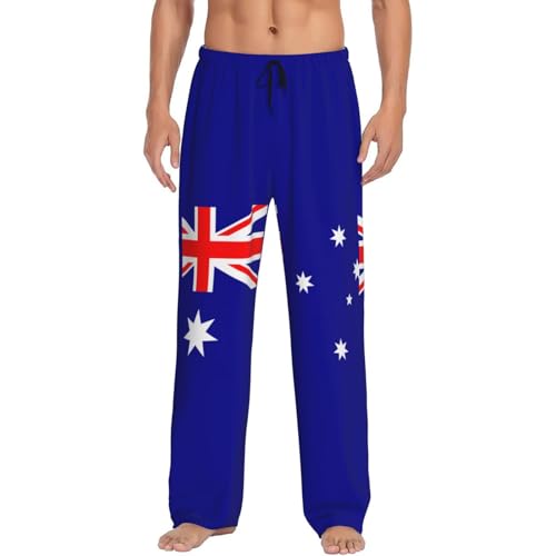 Pantalon de pyjama homme grand imprimé australien EdWal confortable avec poches taille M noir