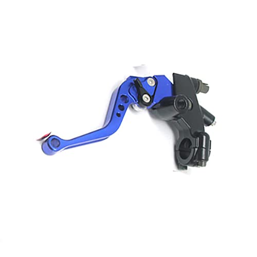 Levier de frein moto 7/8 bleu en aluminium avec maître-cylindre étanche
